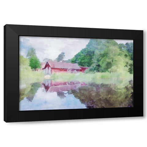 Lodge Series #6 Black Modern Wood Framed Art Print with Double Matting by Curinga, Kim