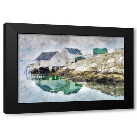 Lodge Series #22 Black Modern Wood Framed Art Print by Curinga, Kim