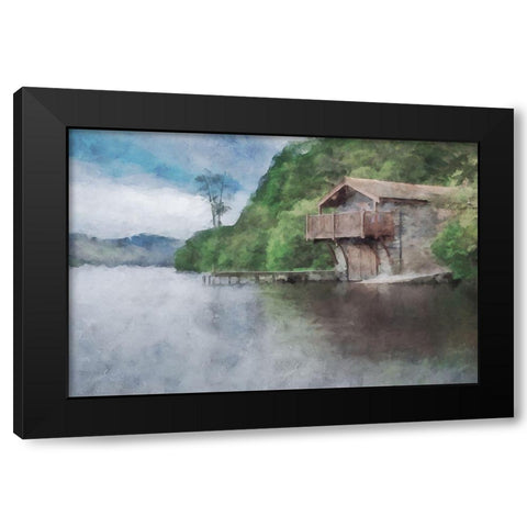 Lodge Series #29 Black Modern Wood Framed Art Print with Double Matting by Curinga, Kim