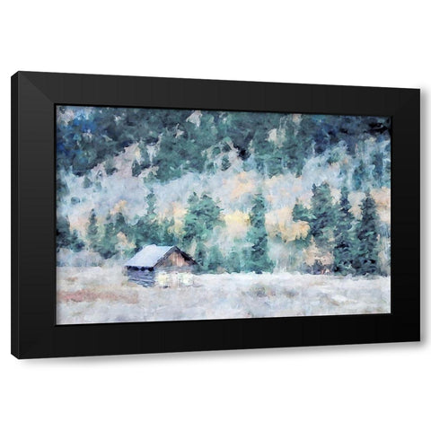 Lodge Series #31 Black Modern Wood Framed Art Print with Double Matting by Curinga, Kim