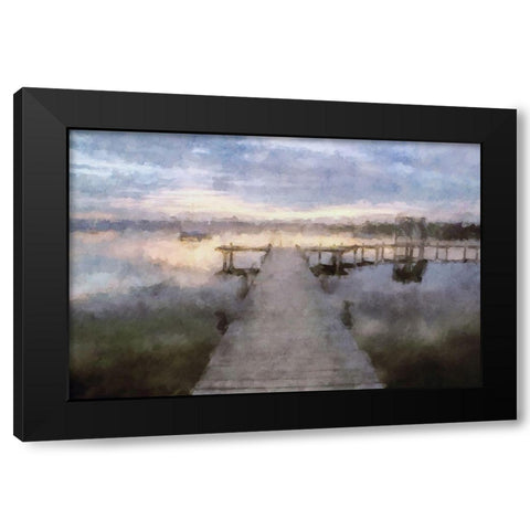 Piers Series #11 Black Modern Wood Framed Art Print by Curinga, Kim