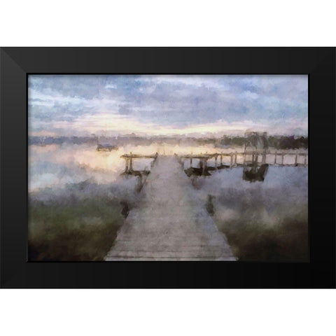 Piers Series #11 Black Modern Wood Framed Art Print by Curinga, Kim