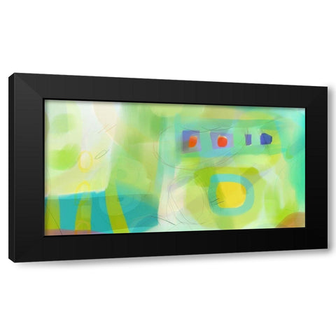 Roller Coaster Black Modern Wood Framed Art Print by Naskrent, Delores