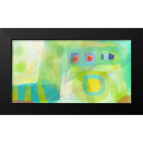 Roller Coaster Black Modern Wood Framed Art Print by Naskrent, Delores