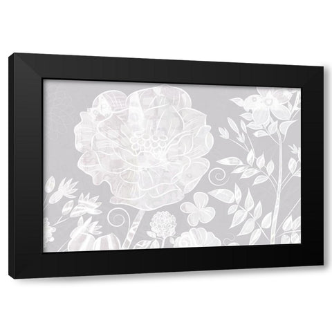 Field Poppy Black Modern Wood Framed Art Print with Double Matting by Naskrent, Delores