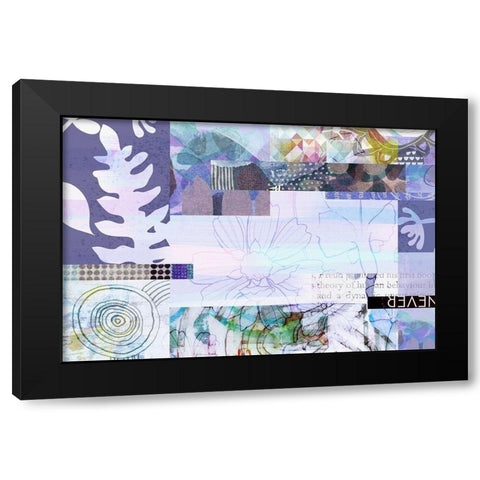 Trailing Petals Black Modern Wood Framed Art Print with Double Matting by Naskrent, Delores