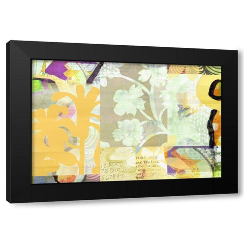 Tanglebrush Black Modern Wood Framed Art Print by Naskrent, Delores