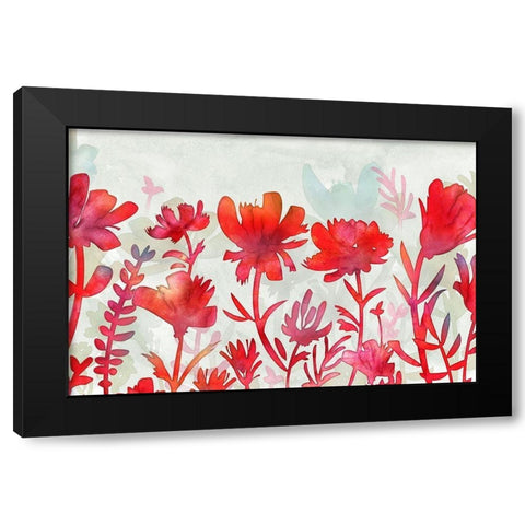Claret Oasis Black Modern Wood Framed Art Print with Double Matting by Naskrent, Delores