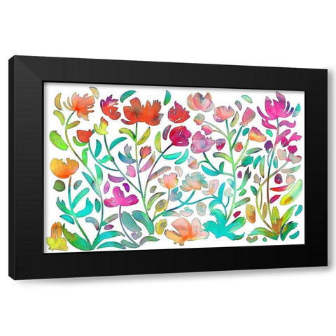 Foliage in July Black Modern Wood Framed Art Print by Naskrent, Delores