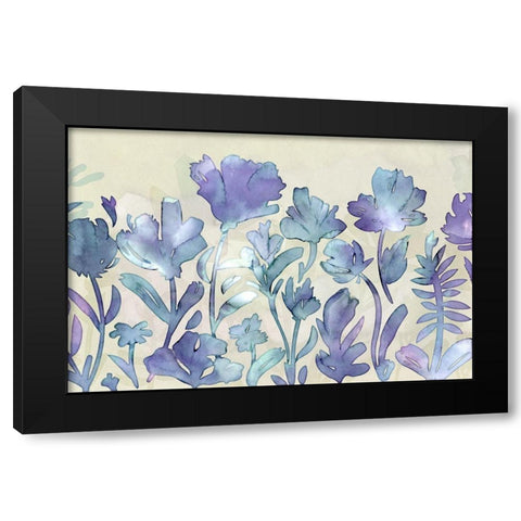 Dusky Purple Garden Black Modern Wood Framed Art Print with Double Matting by Naskrent, Delores