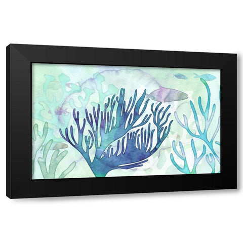 Aquatic Atmosphere Black Modern Wood Framed Art Print with Double Matting by Naskrent, Delores