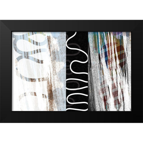 Juncture  Black Modern Wood Framed Art Print by Naskrent, Delores