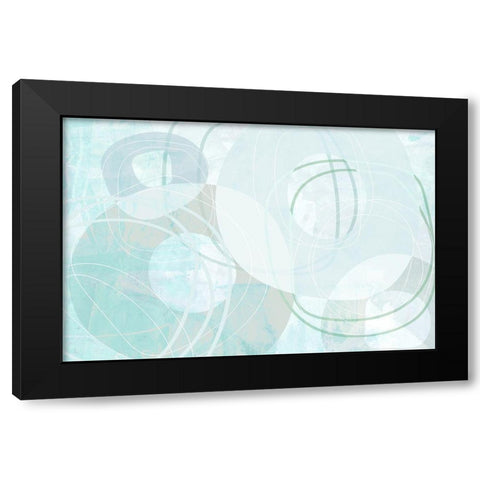 Orbital Black Modern Wood Framed Art Print by Naskrent, Delores