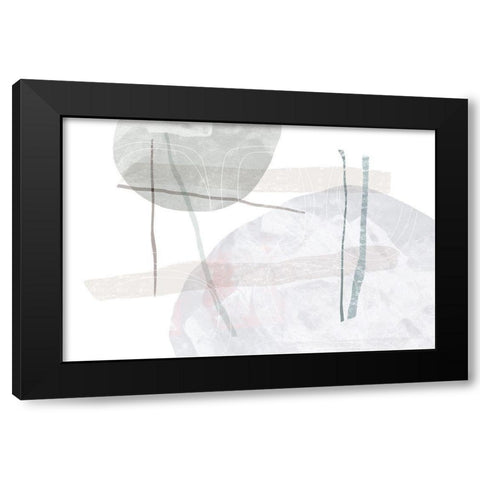 Enduring Black Modern Wood Framed Art Print by Naskrent, Delores