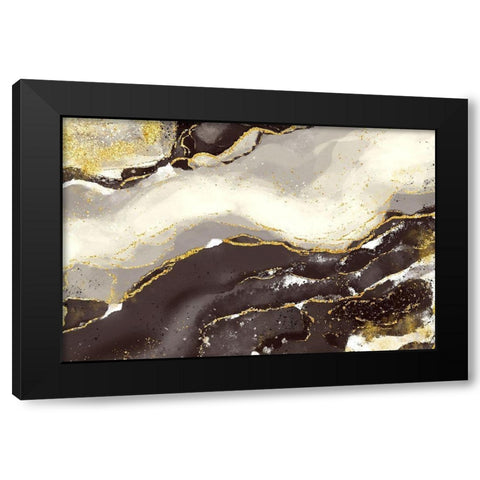 Bisque Glimmer Black Modern Wood Framed Art Print with Double Matting by Naskrent, Delores
