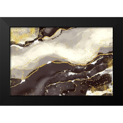 Bisque Glimmer Black Modern Wood Framed Art Print by Naskrent, Delores