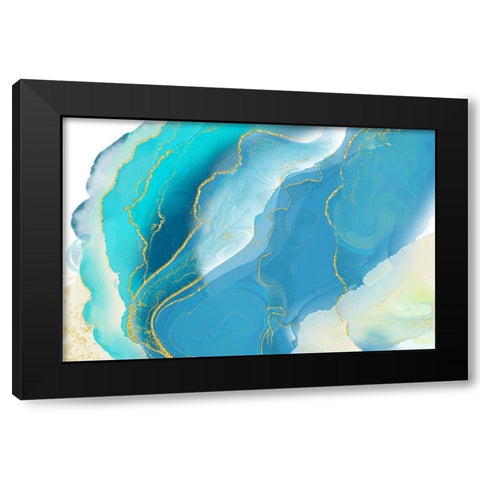 Luminous Sea Black Modern Wood Framed Art Print by Naskrent, Delores