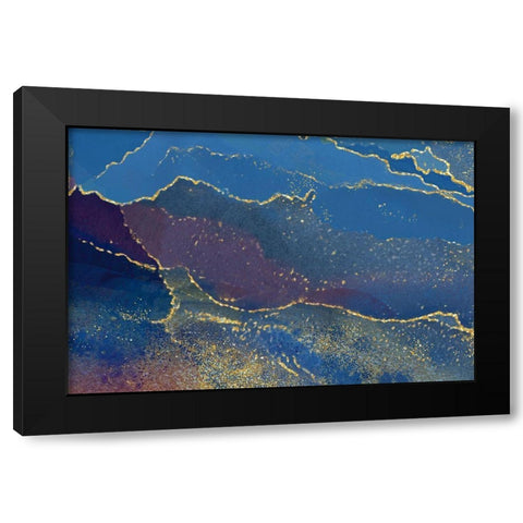 In the Navy Black Modern Wood Framed Art Print with Double Matting by Naskrent, Delores