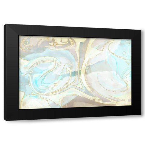 Lake Murray Blue Black Modern Wood Framed Art Print by Naskrent, Delores