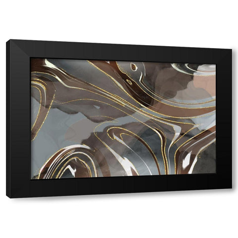 Durango Valley Black Modern Wood Framed Art Print by Naskrent, Delores