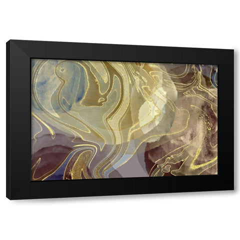 Mink Tan Black Modern Wood Framed Art Print with Double Matting by Naskrent, Delores