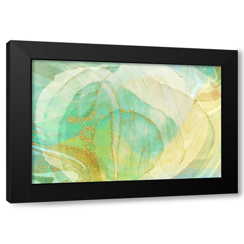 Foamy Lime Black Modern Wood Framed Art Print with Double Matting by Naskrent, Delores