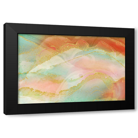 Southern Evening Black Modern Wood Framed Art Print by Naskrent, Delores