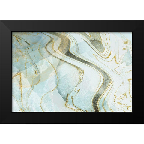 Deep Cavern Black Modern Wood Framed Art Print by Naskrent, Delores