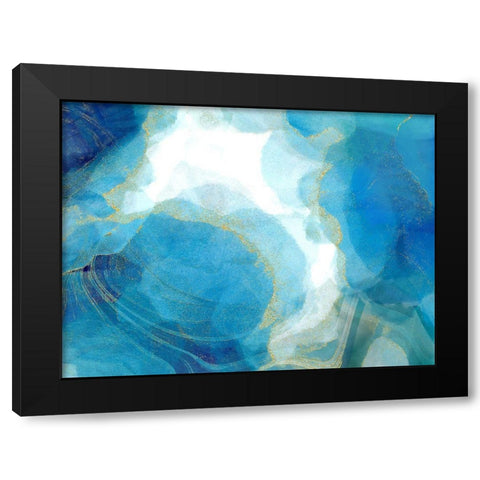 Partly Cloudy Black Modern Wood Framed Art Print by Naskrent, Delores