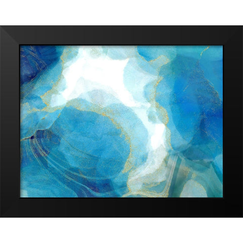 Partly Cloudy Black Modern Wood Framed Art Print by Naskrent, Delores