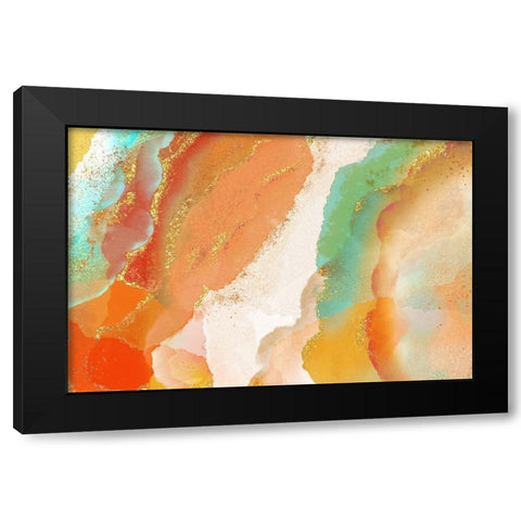 Copperhead Row Black Modern Wood Framed Art Print by Naskrent, Delores