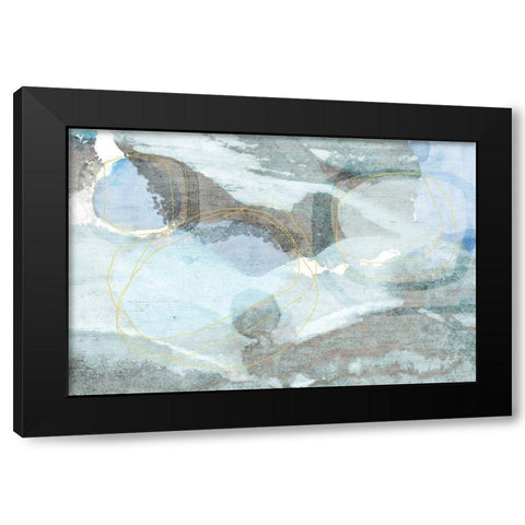 Smoky Slate Black Modern Wood Framed Art Print with Double Matting by Naskrent, Delores