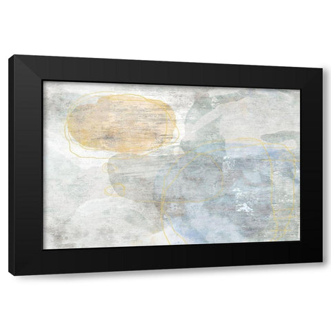 Flaxen Prairie Black Modern Wood Framed Art Print by Naskrent, Delores