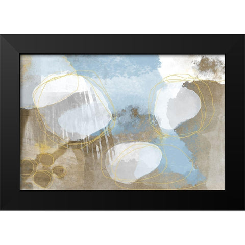Gentle Ashes Black Modern Wood Framed Art Print by Naskrent, Delores