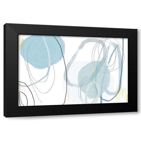 Down Rush Black Modern Wood Framed Art Print by Naskrent, Delores