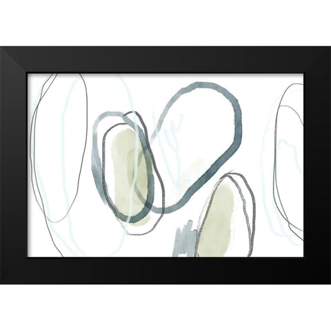 Halo Shiver Black Modern Wood Framed Art Print by Naskrent, Delores