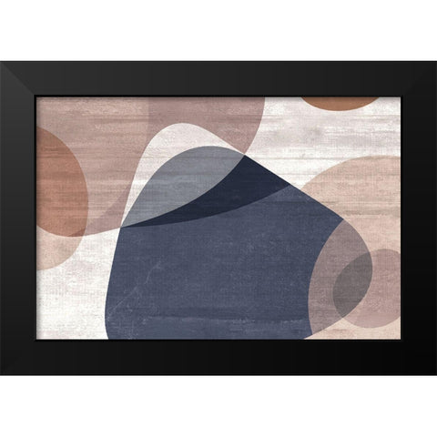 Concrete Reflex Black Modern Wood Framed Art Print by Naskrent, Delores