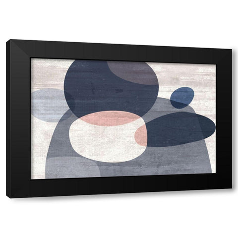 Plaster Tangle Black Modern Wood Framed Art Print by Naskrent, Delores