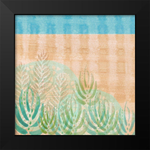 Palm Leaves at Alvor Black Modern Wood Framed Art Print by Kouta, Flora
