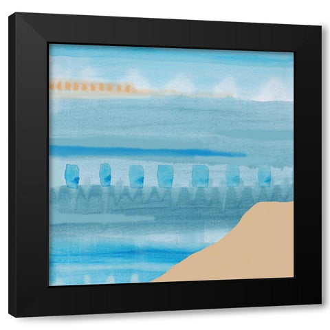 Morning at Meia Praia Black Modern Wood Framed Art Print by Kouta, Flora