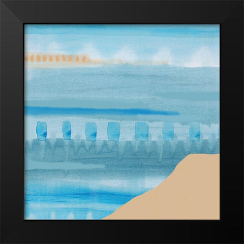 Morning at Meia Praia Black Modern Wood Framed Art Print by Kouta, Flora