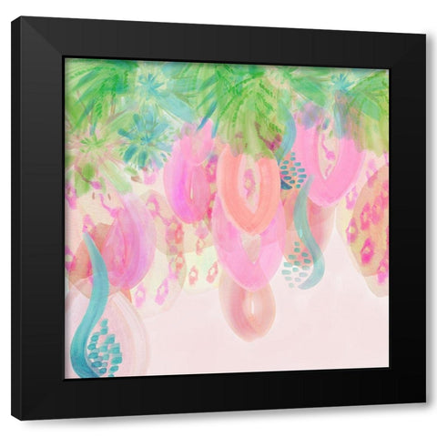 Tropical Canopy Black Modern Wood Framed Art Print with Double Matting by Kouta, Flora