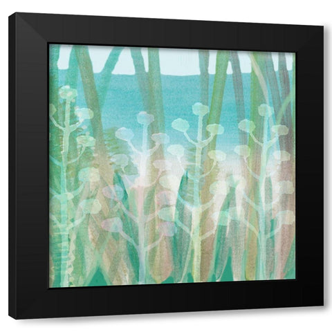 Beach Reeds Black Modern Wood Framed Art Print with Double Matting by Kouta, Flora