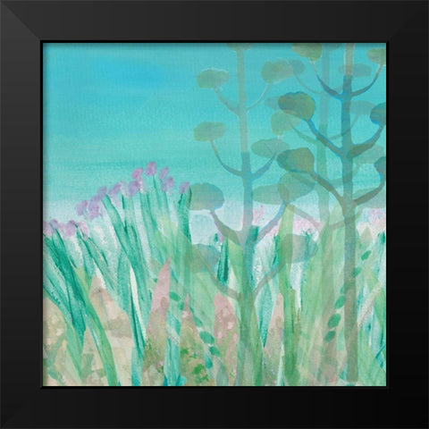 Beach Reeds II Black Modern Wood Framed Art Print by Kouta, Flora