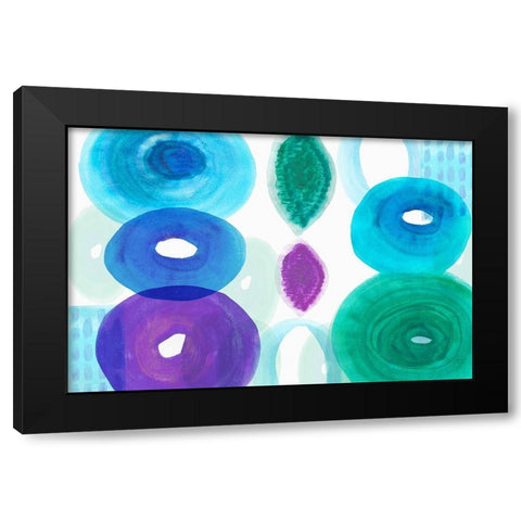 Ocean Jewels I Black Modern Wood Framed Art Print by Kouta, Flora