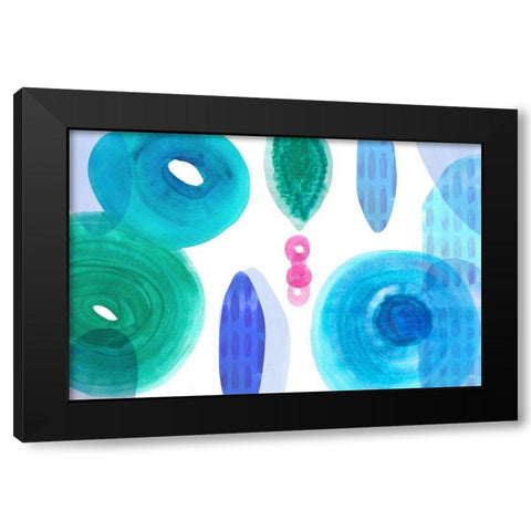 Ocean Jewels II Black Modern Wood Framed Art Print with Double Matting by Kouta, Flora