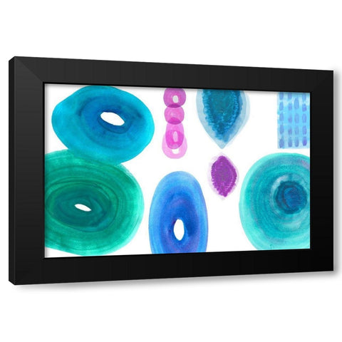 Ocean Jewels III Black Modern Wood Framed Art Print by Kouta, Flora