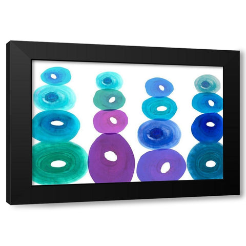 Ocean Jewels IV Black Modern Wood Framed Art Print with Double Matting by Kouta, Flora