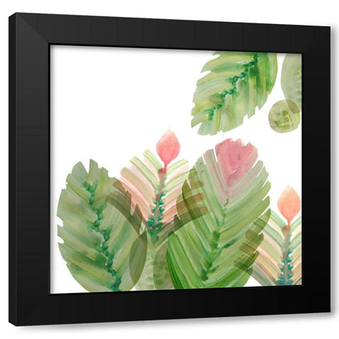 Flowering Cactus II Black Modern Wood Framed Art Print with Double Matting by Kouta, Flora