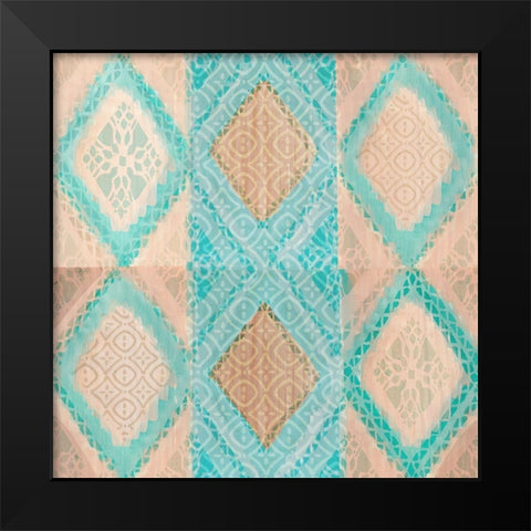 Marrakesh Diamonds II Black Modern Wood Framed Art Print by Kouta, Flora